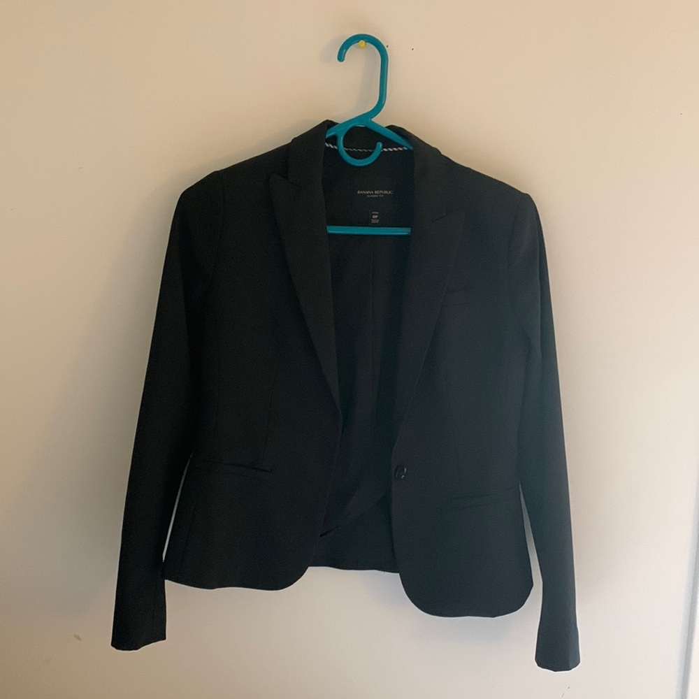 Banana Republic classic fit black blazer